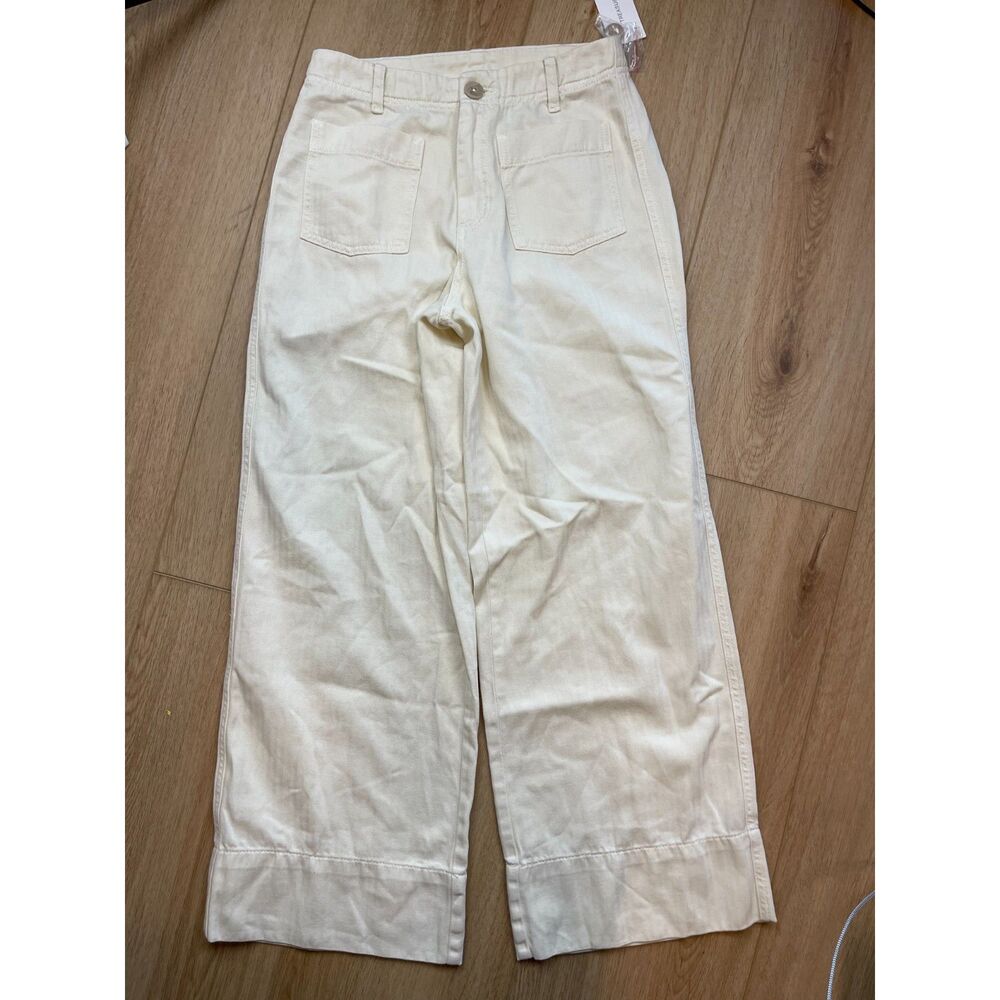 Treasure & Bond Off-White Utility Pants Size 2 Relaxed Straight-Leg
